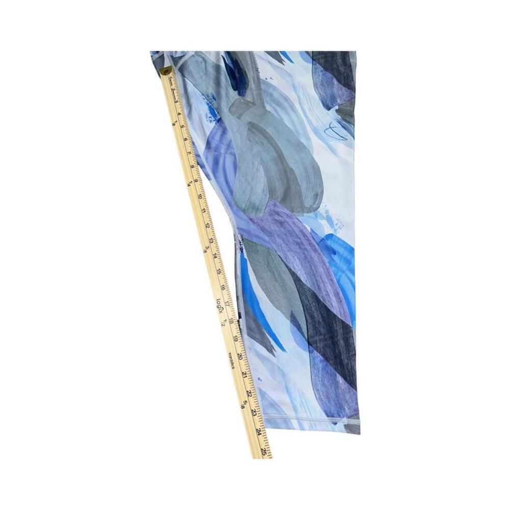 Athleta Womens Elation 7/8 Tight Leggings 3XL Snowfall Blue Abstract High Rise - Picture 5 of 7